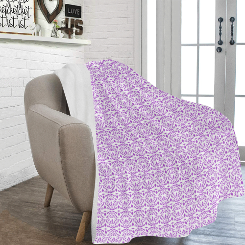 Mauve Lavender Modern Ultra-Soft Micro Fleece Blanket 60"x80"