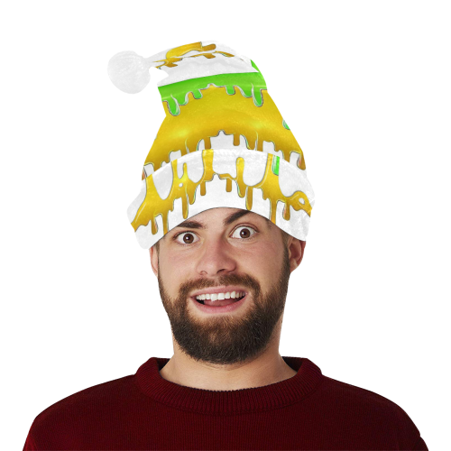 dripping paint in colors Santa Hat