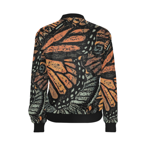 Monarch Collage All Over Print Bomber Jacket for Women (Model H36)