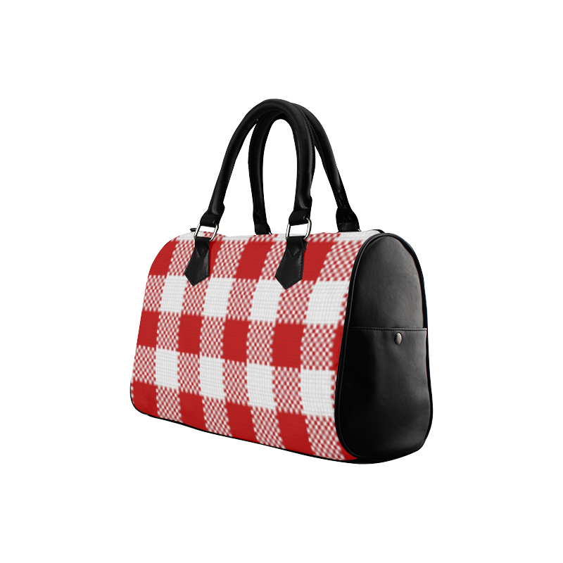 plaidpattern Boston Handbag (Model 1621)