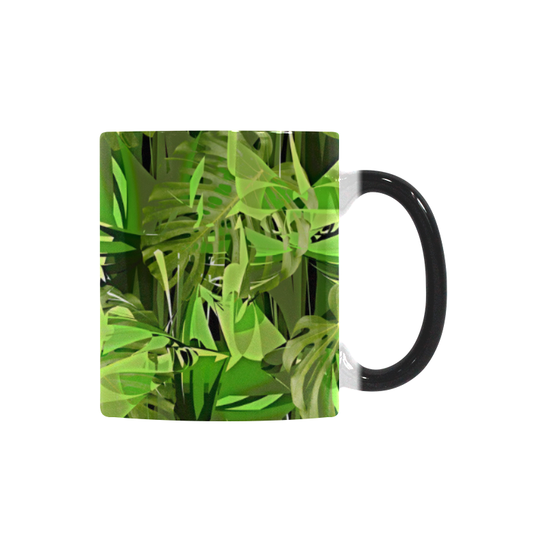Tropical Jungle Leaves Camouflage Custom Morphing Mug
