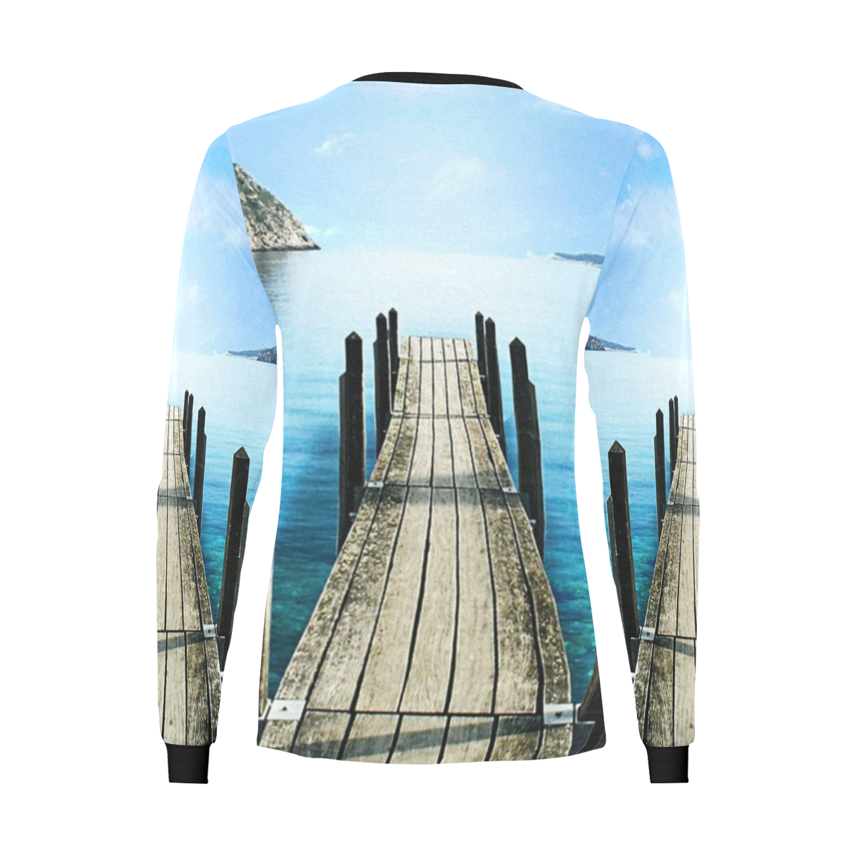 nature-background Women's All Over Print Long Sleeve T-shirt (Model T51)