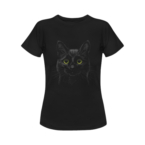 Black Cat Women's Classic T-Shirt (Model T17）