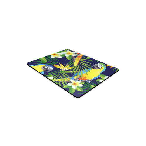 Macaws And Tropical Flowers Rectangle Mousepad