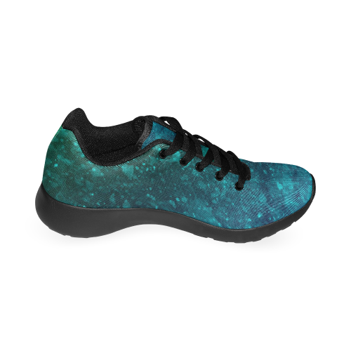 Blue and Green Abstract Kid's Running Shoes (Model 020)