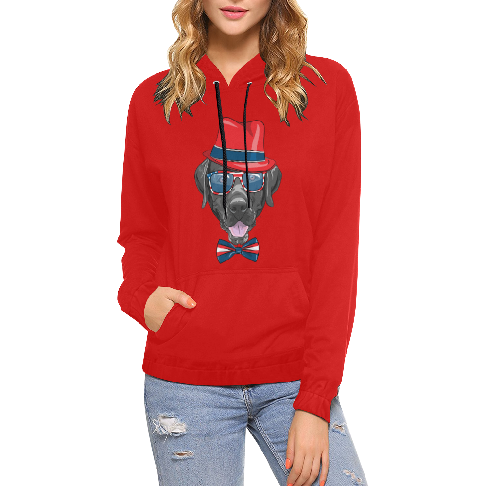 Cute dog All Over Print Hoodie for Women (USA Size) (Model H13)