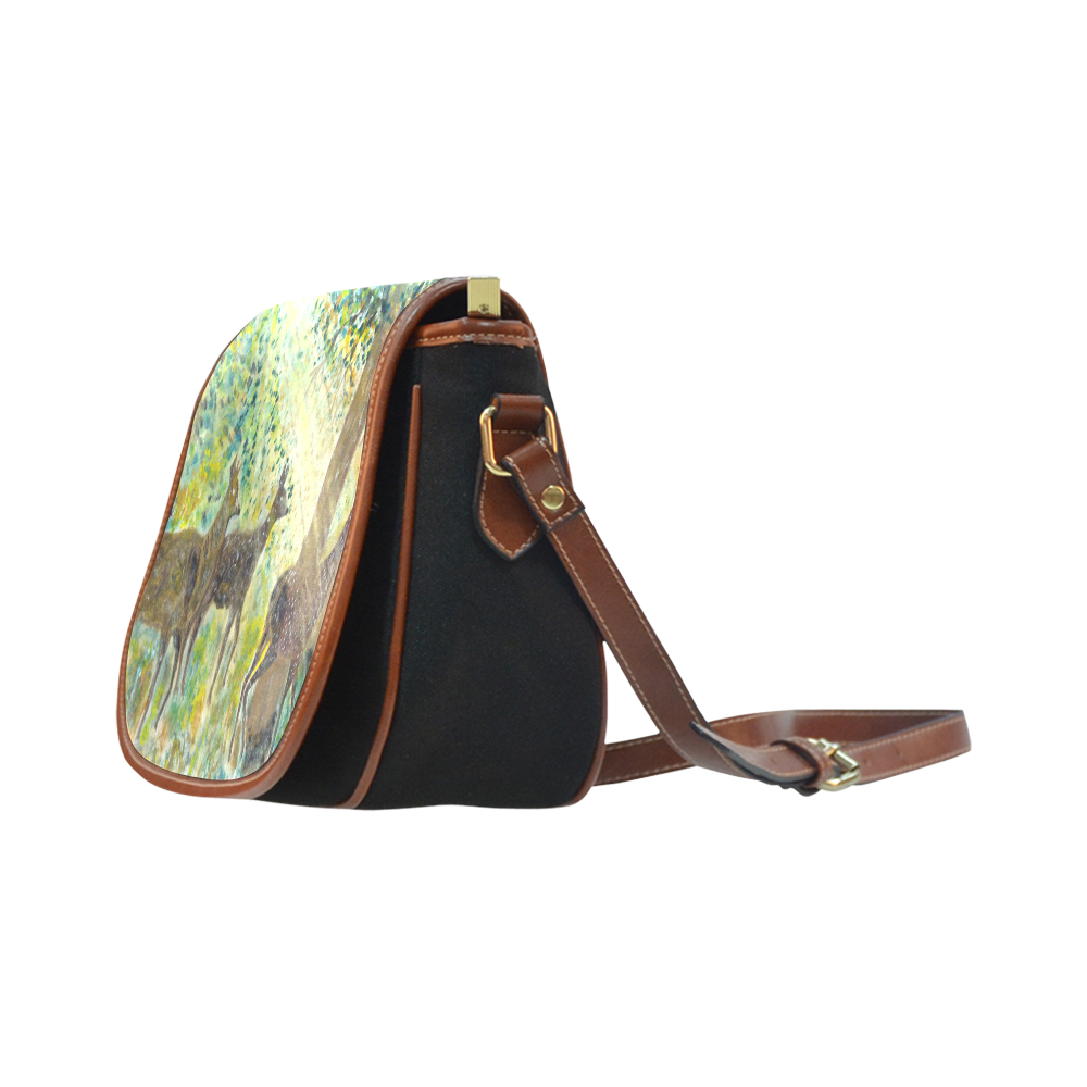 ADORABLE DEERS Saddle Bag/Small (Model 1649)(Flap Customization)