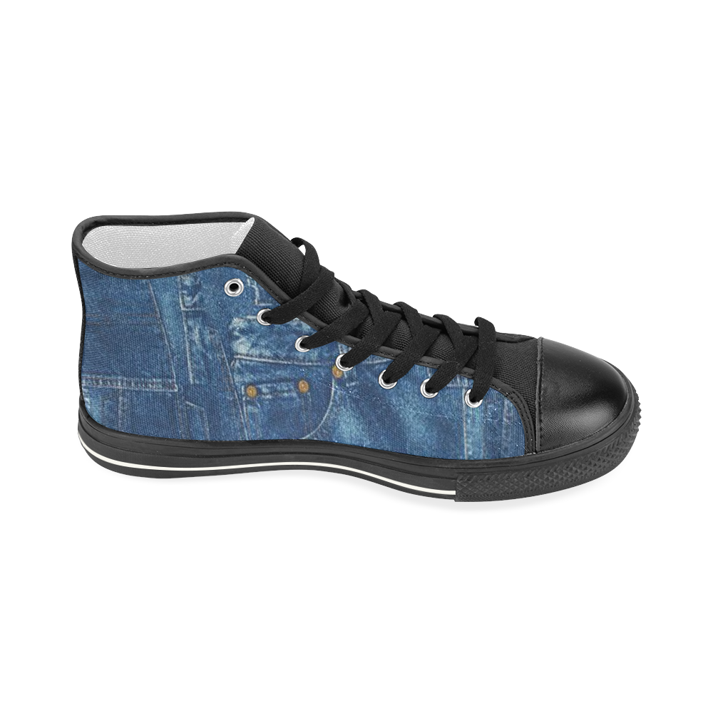 Jean Women's Classic High Top Canvas Shoes (Model 017)