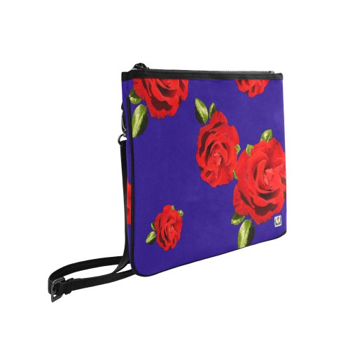 Fairlings Delight's Floral Luxury Collection- Red Rose Slim Clutch Bag 53086a13 Slim Clutch Bag (Model 1668)