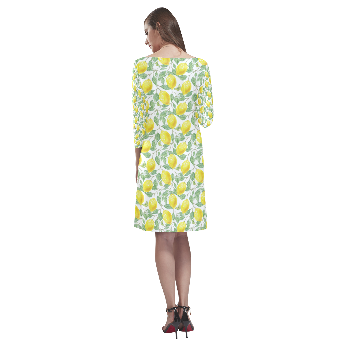 Lemons And Butterfly Rhea Loose Round Neck Dress(Model D22)