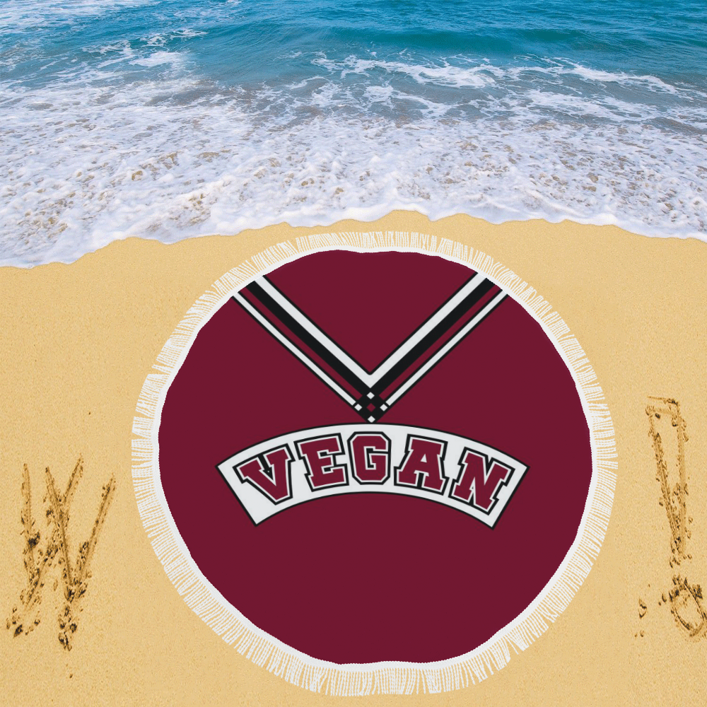 Vegan Cheerleader Circular Beach Shawl 59"x 59"