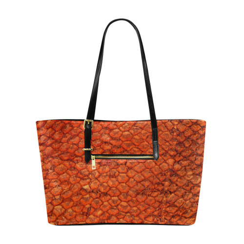 SNAKE LEATHER 4 Euramerican Tote Bag/Large (Model 1656)