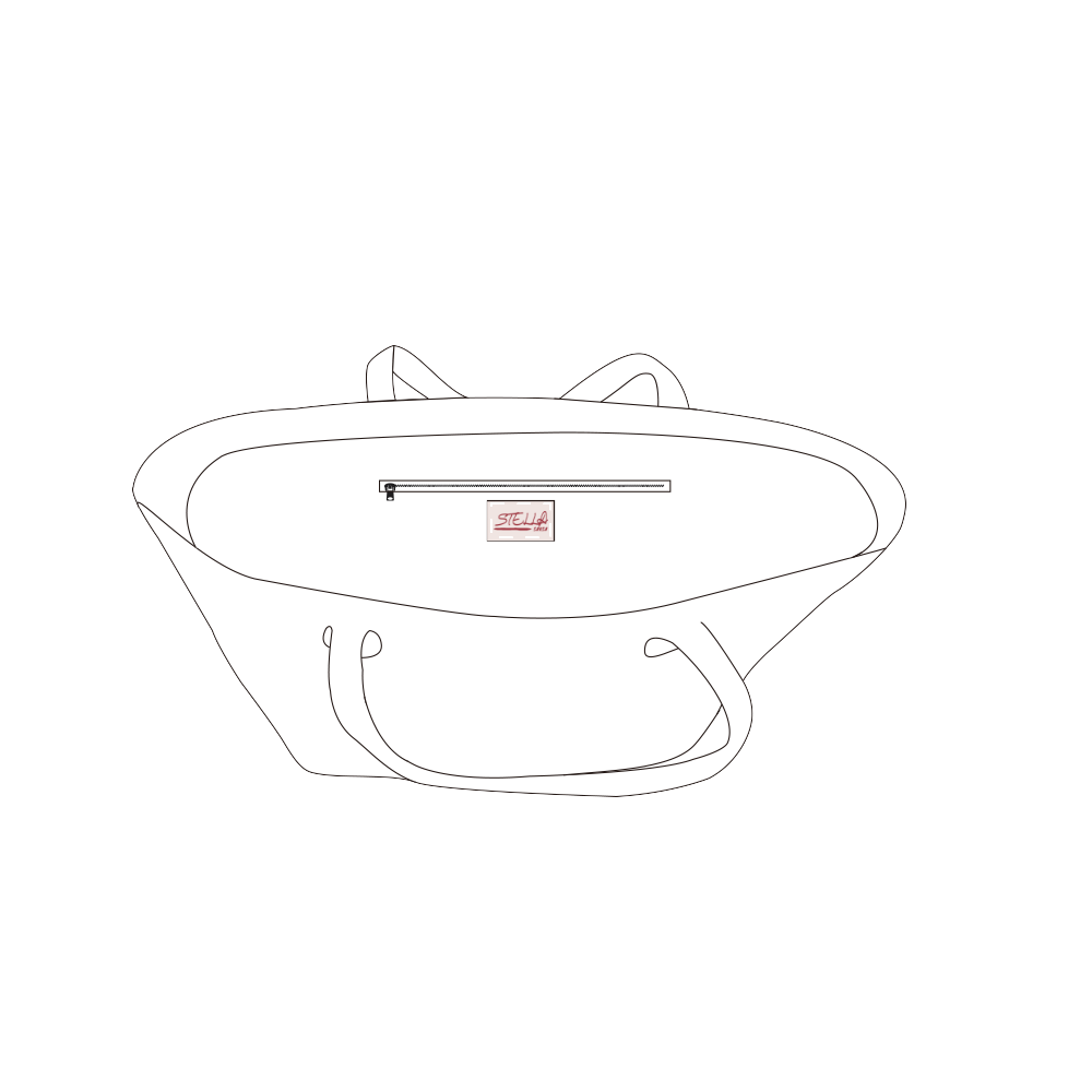 Stella Saksa Logo Red Private Brand Tag on Bags Inner (Zipper) (5cm X 3cm)