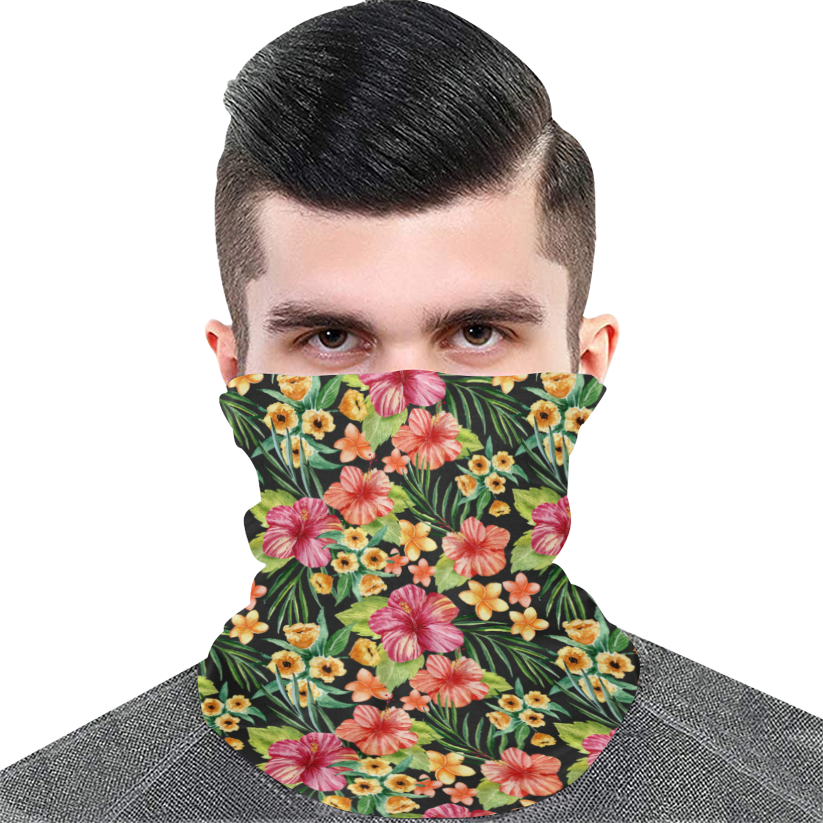 Tropical Flowers Multifunctional Dust-Proof Headwear (Pack of 5)