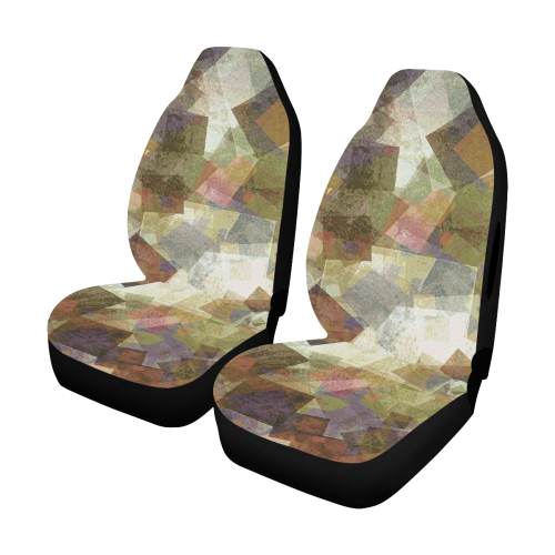 abstract squares Car Seat Cover Airbag Compatible (Set of 2)