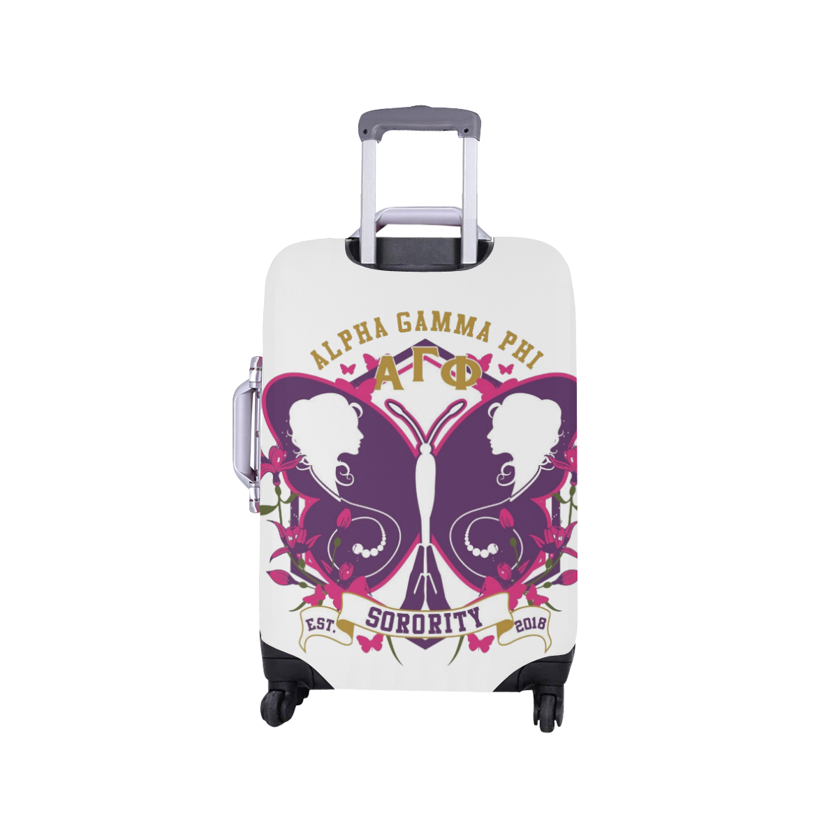 Alpha Gamma Phi Luggage Cover/Small 18"-21"