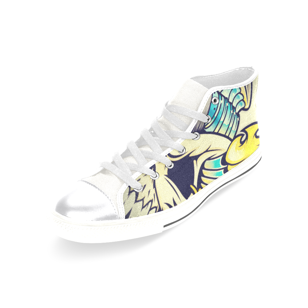 29 Beautiful color yellow Women's Classic High Top Canvas Shoes (Model 017)