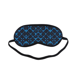 Diagonal Blue & Black Plaid  modern style Sleeping Mask