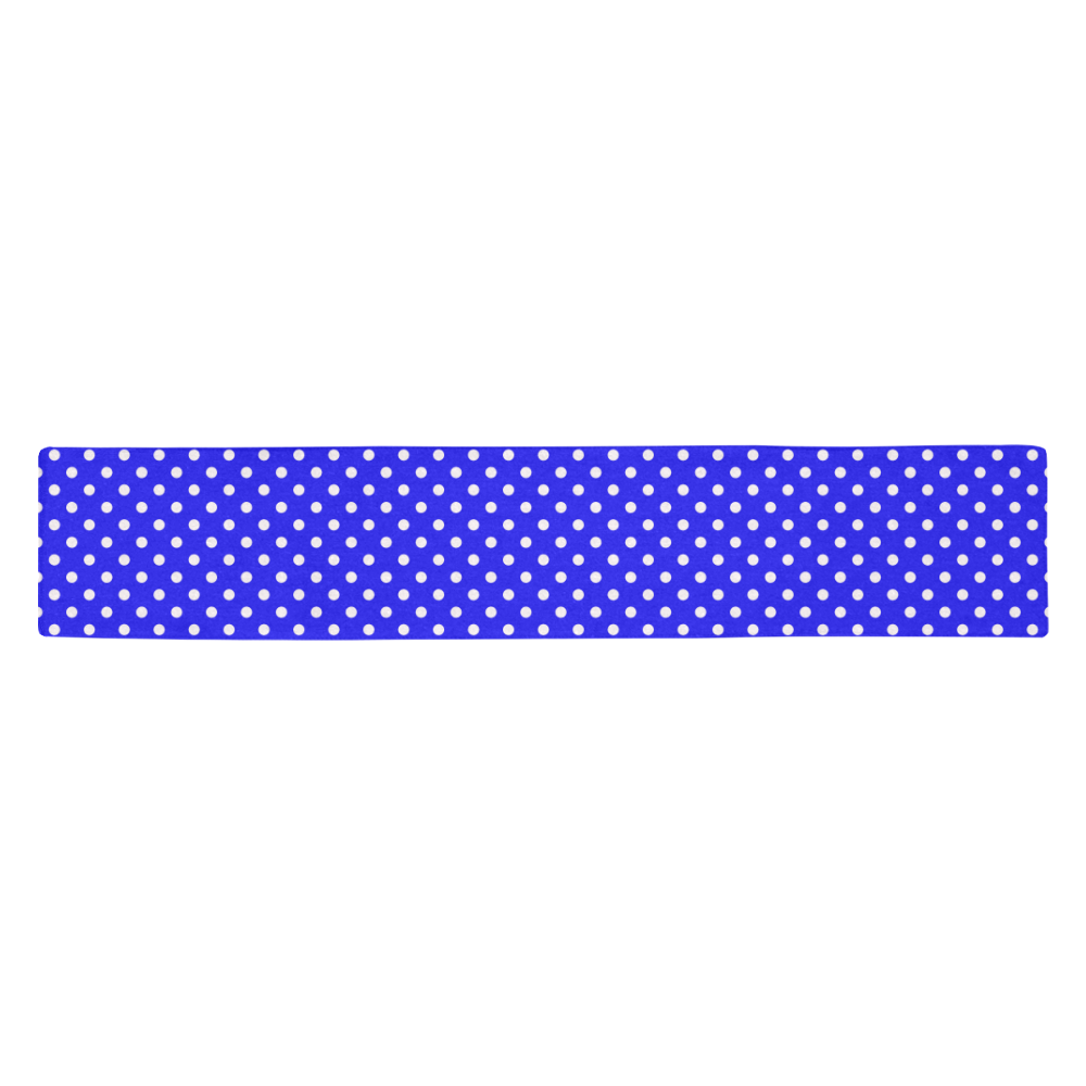 Blue polka dots Table Runner 14x72 inch