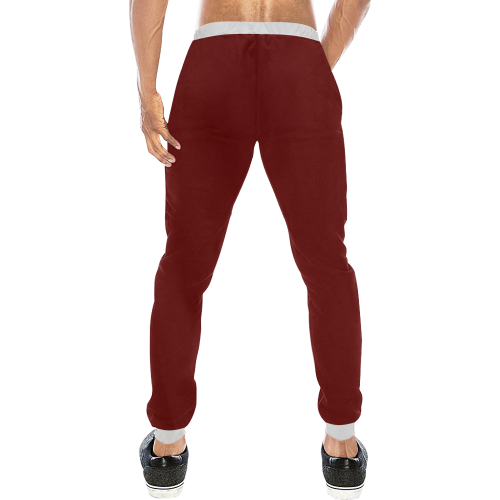 color blood red Men's All Over Print Sweatpants (Model L11)