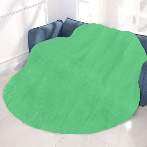 color Paris green Circular Ultra-Soft Micro Fleece Blanket 60"