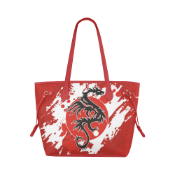Sun Dragon With Pearl - Brush Strokes 1 Clover Canvas Tote Bag (Model 1661)