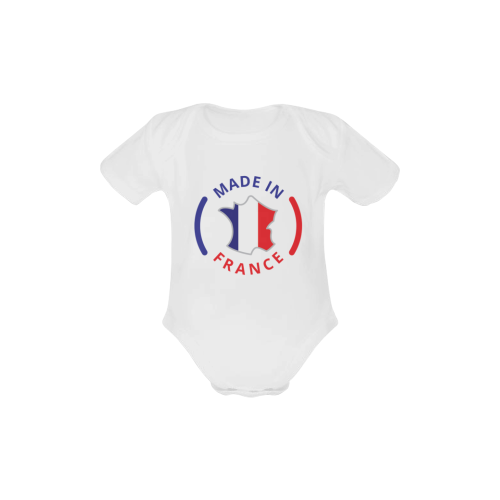 Made In France Baby Powder Organic Short Sleeve One Piece (Model T28)