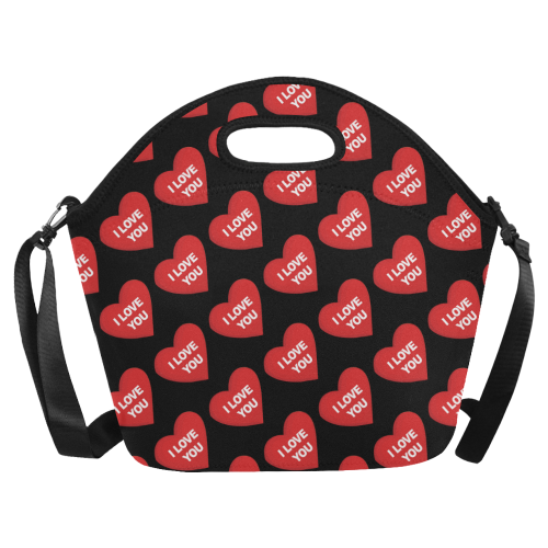 I Love You - Valentines Neoprene Lunch Bag/Large (Model 1669)