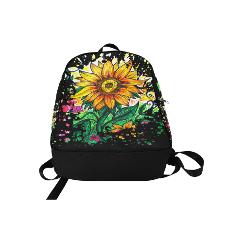 Sunflower Fabric Backpack for Adult (Model 1659)