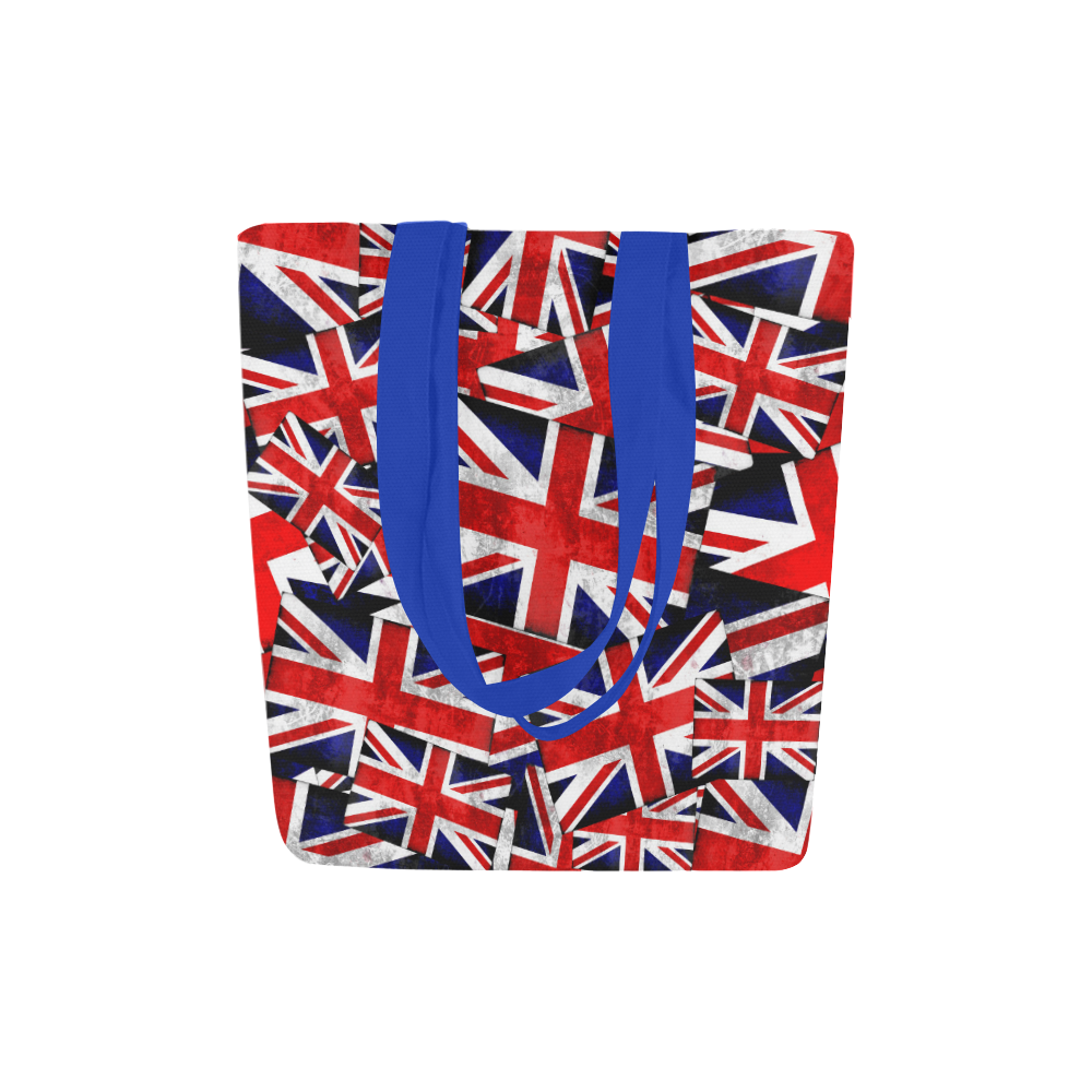 Union Jack British UK Flag - Blue Canvas Tote Bag (Model 1657)