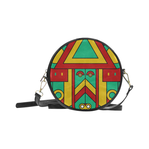 Aztec Spiritual Tribal Round Sling Bag (Model 1647)