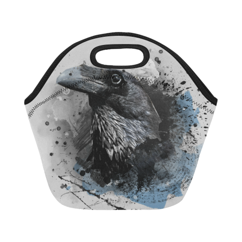 crow raven bird art #crow #raven Neoprene Lunch Bag/Small (Model 1669)