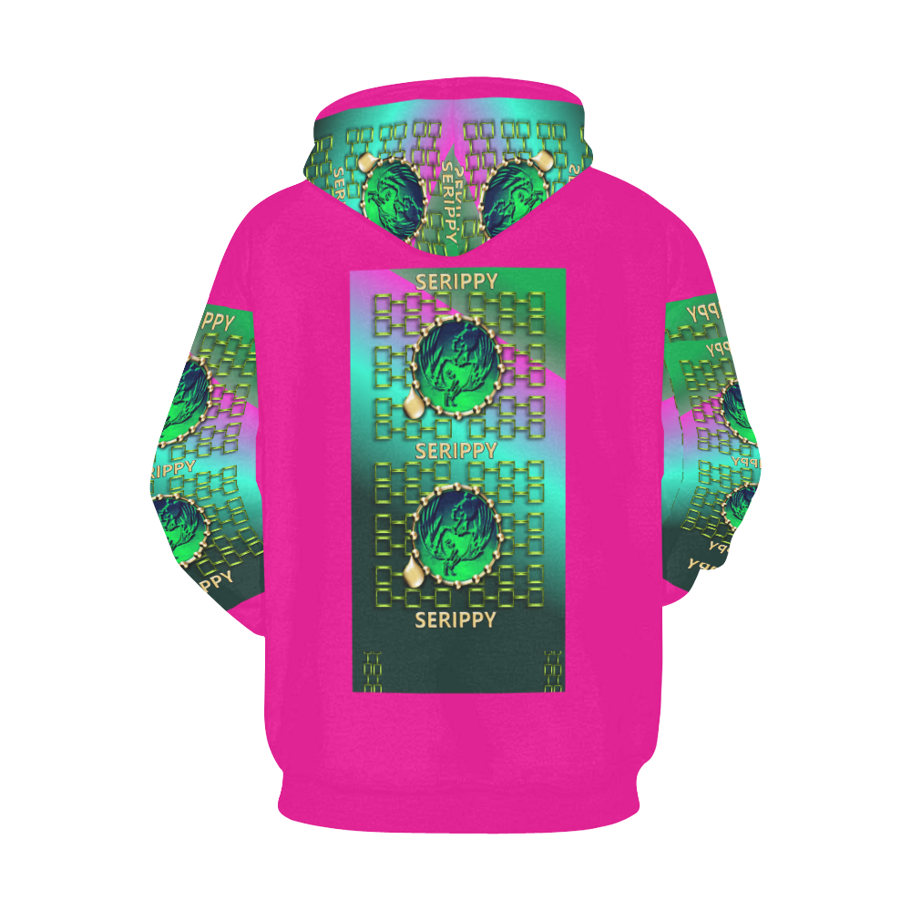 SERIPPY All Over Print Hoodie for Men/Large Size (USA Size) (Model H13)