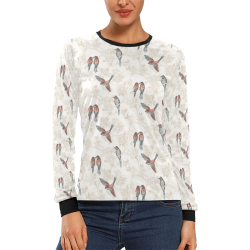 Birds Women's All Over Print Long Sleeve T-shirt (Model T51)