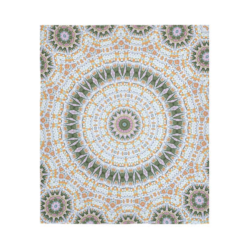 Peace Mandala Cotton Linen Wall Tapestry 51"x 60"