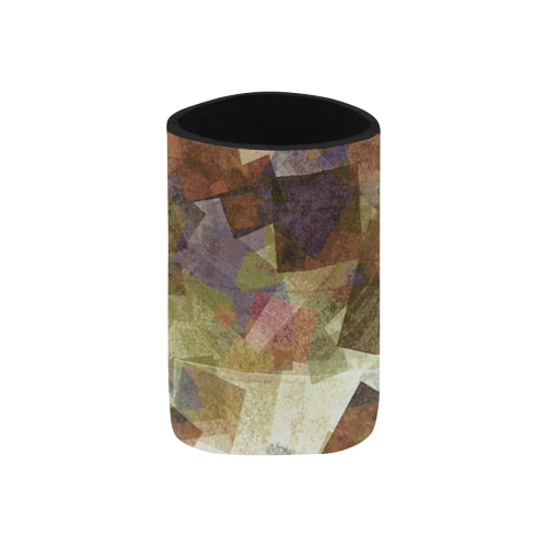 abstract squares Neoprene Can Cooler 4" x 2.7" dia.