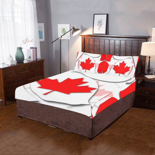 Flag of Canada 3-Piece Bedding Set