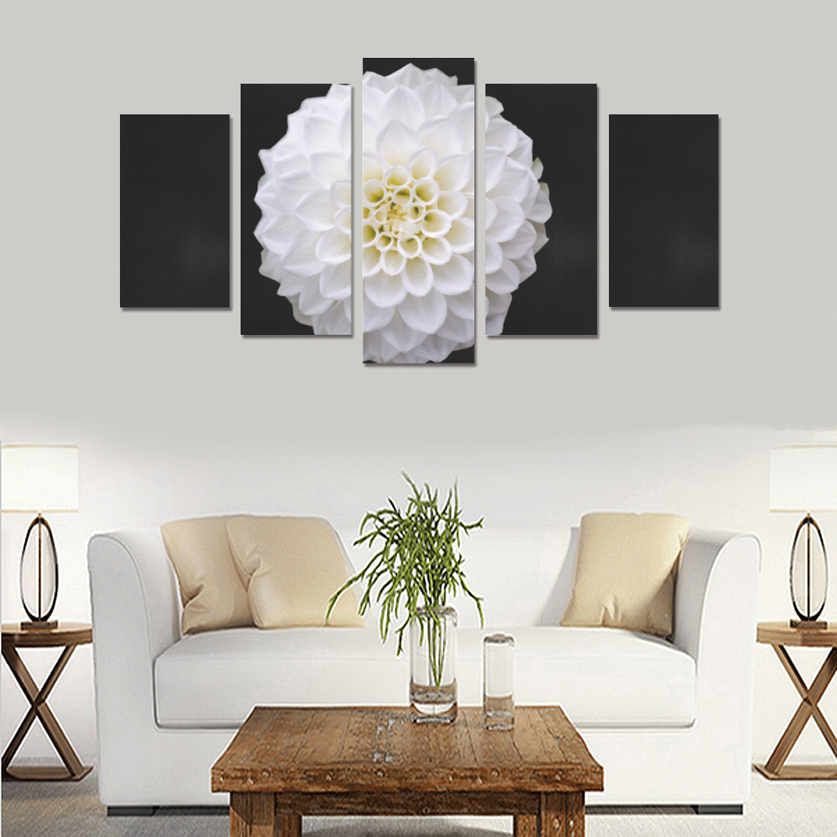 HH-macro-shot-of-white-flower-669508 Canvas Print Sets A (No Frame)