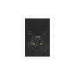 Black Cat Art Print 7‘’x10‘’