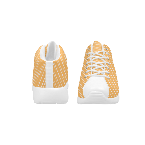 Yellow orange polka dots Women's Basketball Training Shoes/Large Size (Model 47502)