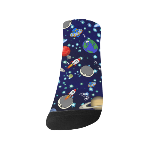 Galaxy Universe - Planets,Stars,Comets,Rockets Men's Ankle Socks