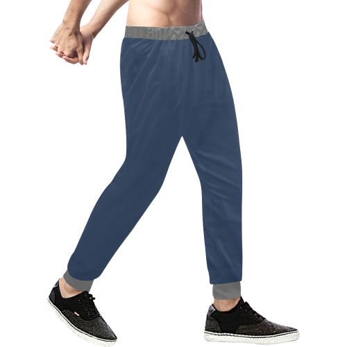 Blue Joggers Men's All Over Print Sweatpants (Model L11)