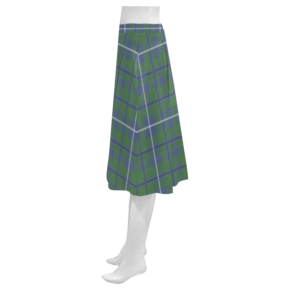 Douglas Tartan Mnemosyne Women's Crepe Skirt (Model D16)