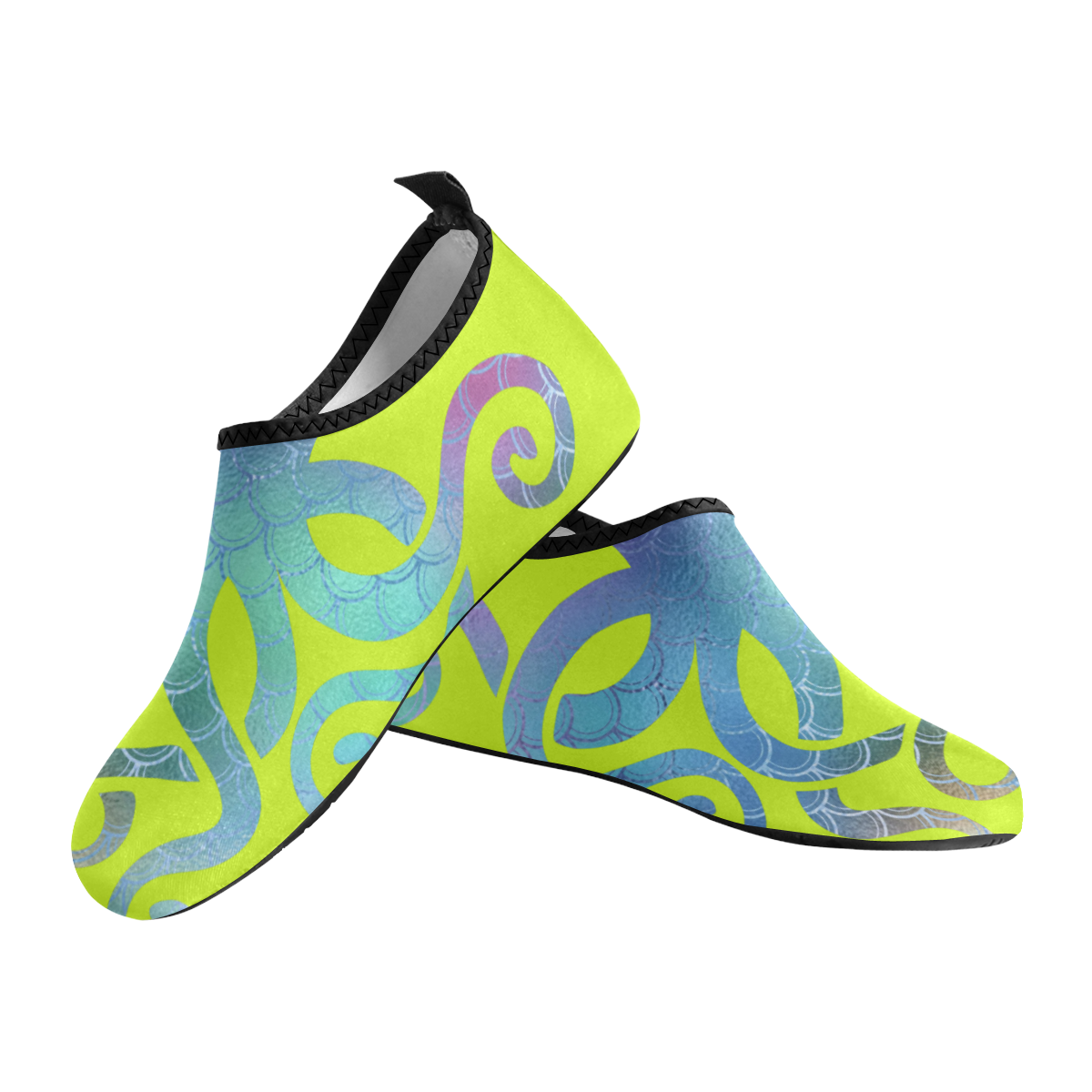 PiccoGrande`s mermaid octopus design Kids' Slip-On Water Shoes (Model 056)