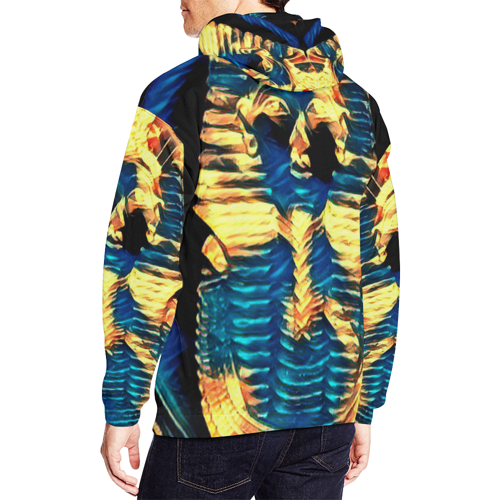 Pharaoh Grave Digger All Over Print Hoodie for Men/Large Size (USA Size) (Model H13)