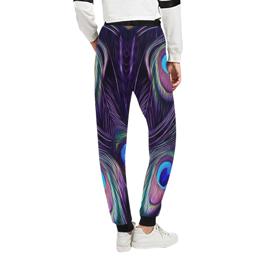 Peacock Feather Unisex All Over Print Sweatpants (Model L11)