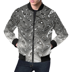grey glow cartisia All Over Print Bomber Jacket for Men/Large Size (Model H19)