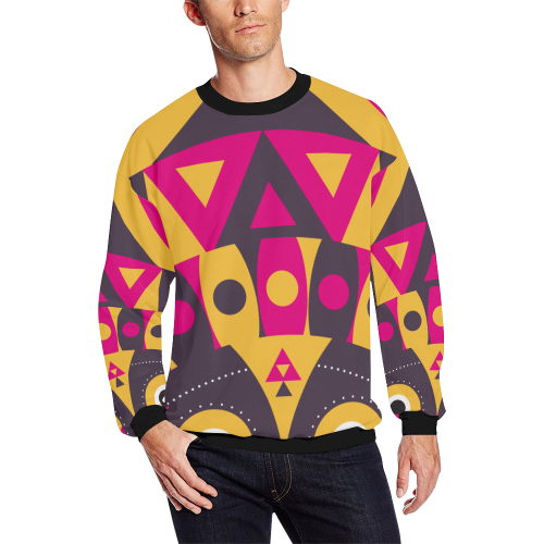aboriginal tribal All Over Print Crewneck Sweatshirt for Men (Model H18)