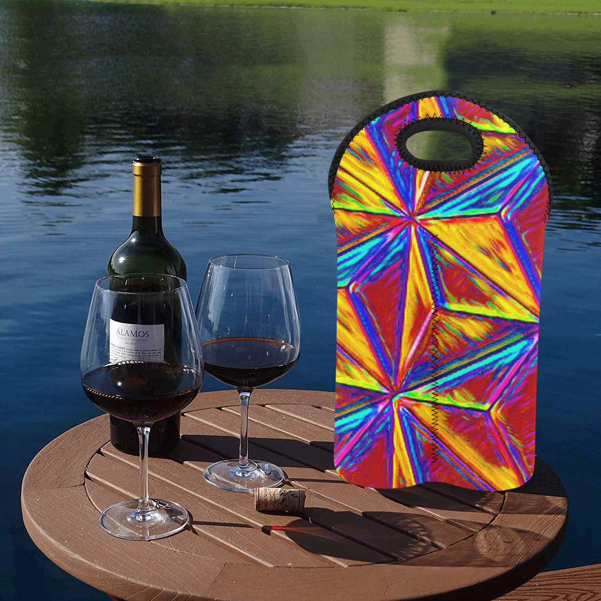 Vivid Life  by JamColors 2-Bottle Neoprene Wine Bag