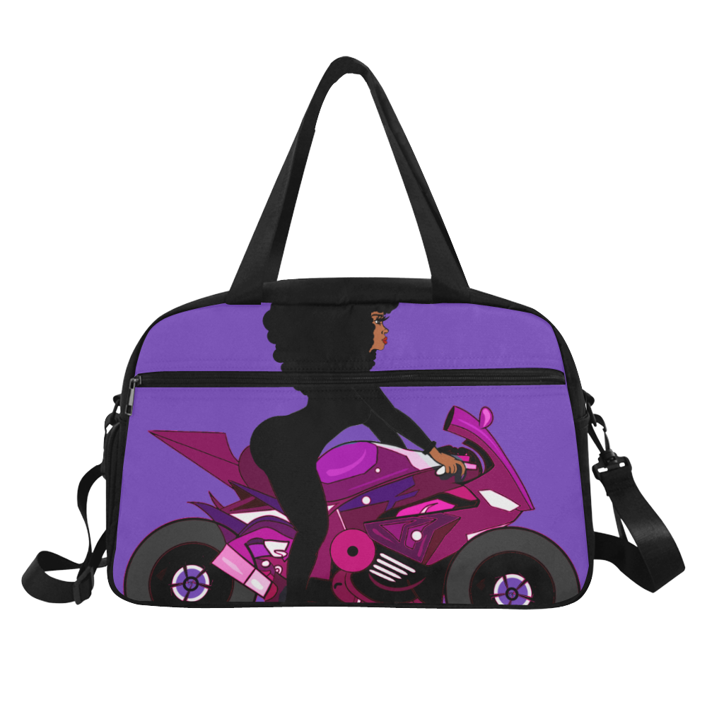 Rider Biker Female Purple Purple Fitness Handbag (Model 1671)